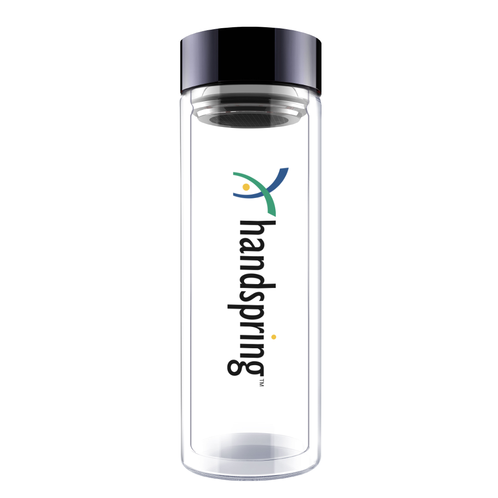 DWG10-black-nickle Glass Tea & Water Bottle - DWG10 - Image 1